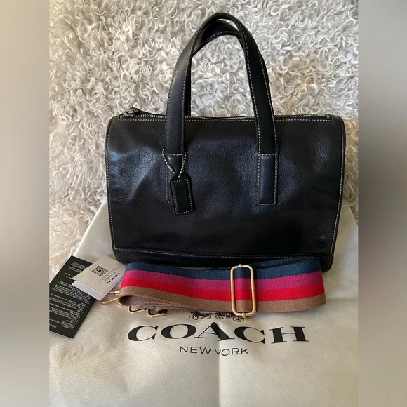 Coach Black Leather Handbag - Picture 1 of 15